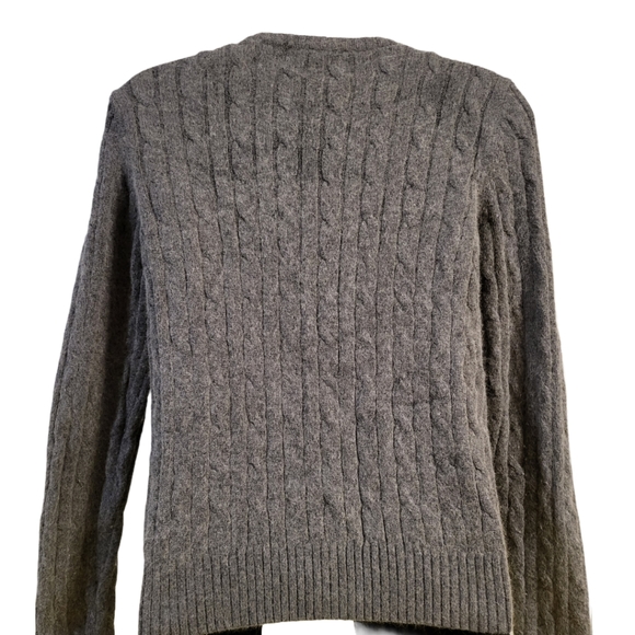 E.Bauer Angora Mix Zip-Up with Grey Cable Knit Design in S - Picture 4 of 7
